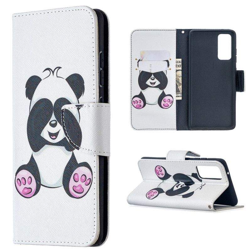 Leren Hoesje Samsung Galaxy S20 FE Leuke Panda