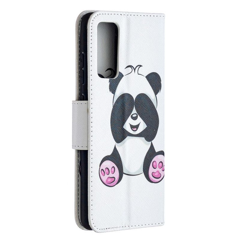 Leren Hoesje Samsung Galaxy S20 FE Leuke Panda