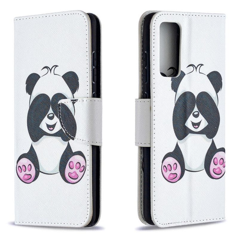 Leren Hoesje Samsung Galaxy S20 FE Leuke Panda