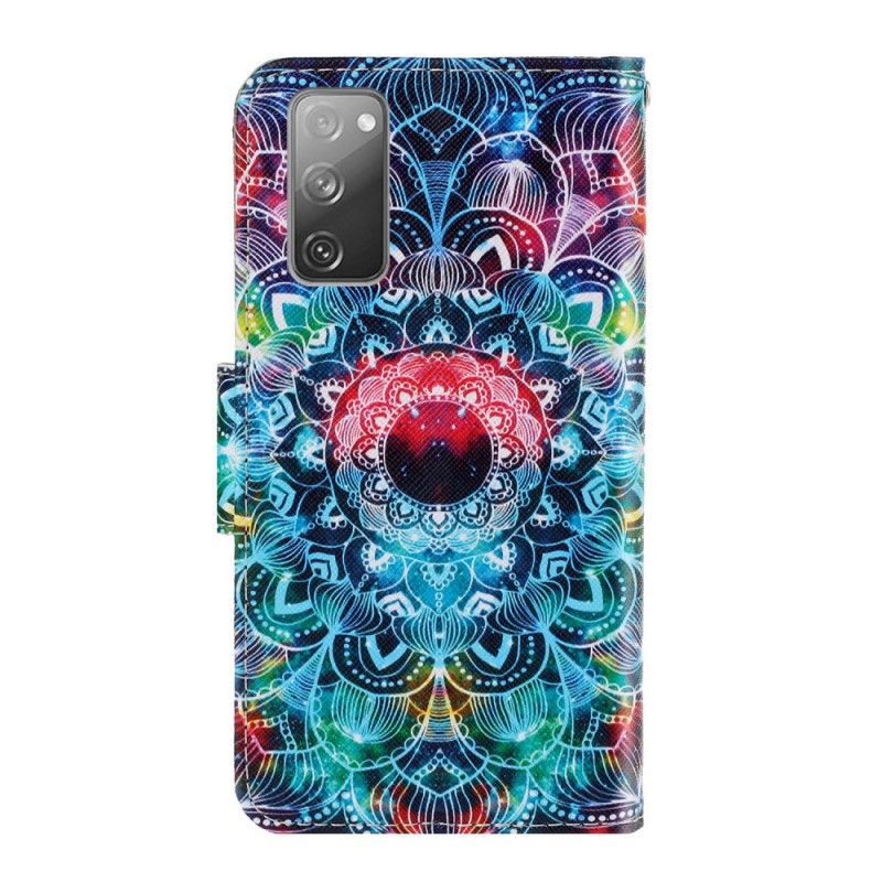 Leren Hoesje Samsung Galaxy S20 FE Mandala In De Lucht