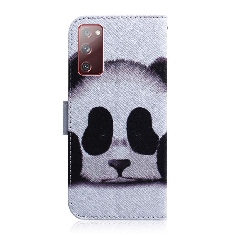 Leren Hoesje Samsung Galaxy S20 FE Pandagezicht