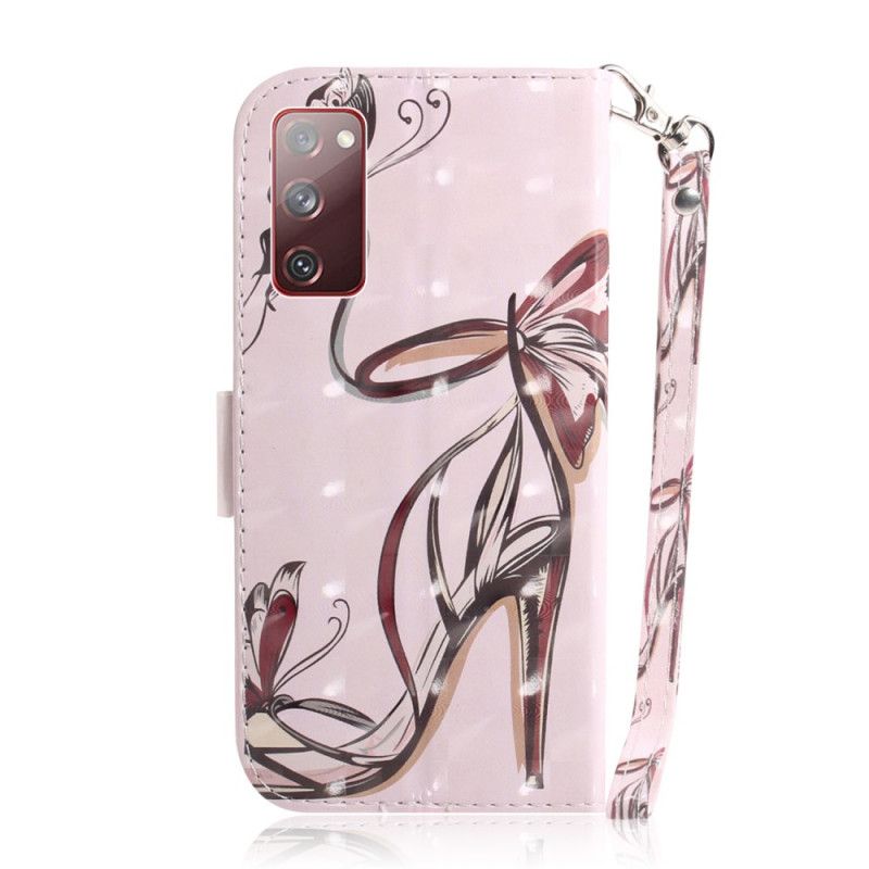 Leren Hoesje Samsung Galaxy S20 FE Pumps Met Riempjes