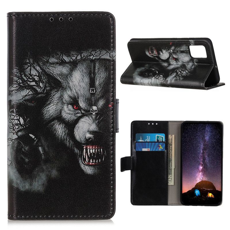 Leren Hoesje Samsung Galaxy S20 FE Telefoonhoesje Weerwolf