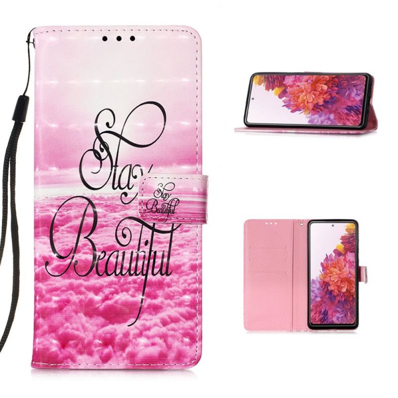 Leren Hoesje voor Samsung Galaxy S20 FE Blijf Mooi