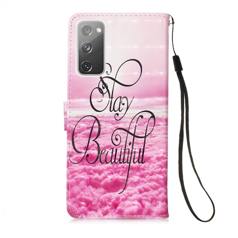 Leren Hoesje voor Samsung Galaxy S20 FE Blijf Mooi