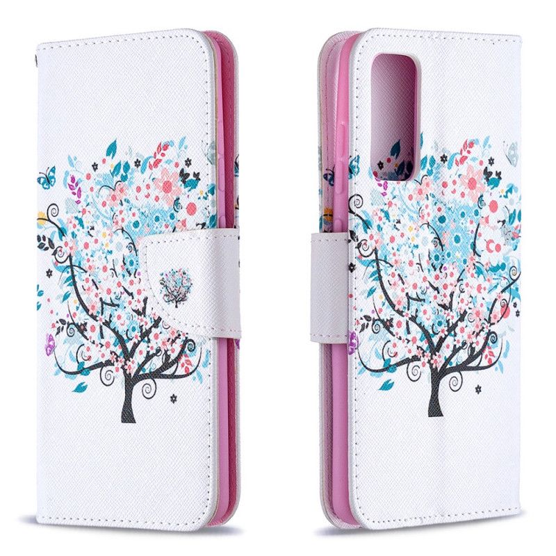 Leren Hoesje voor Samsung Galaxy S20 FE Bloemrijke Boom