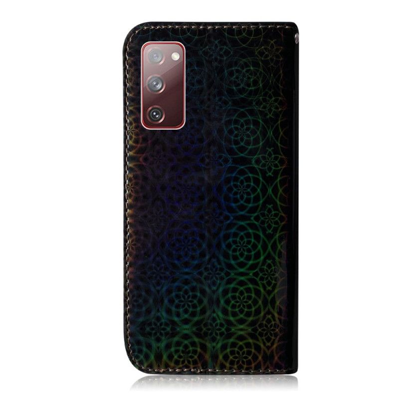 Leren Hoesje voor Samsung Galaxy S20 FE Grijs Zwart Pure Kleur