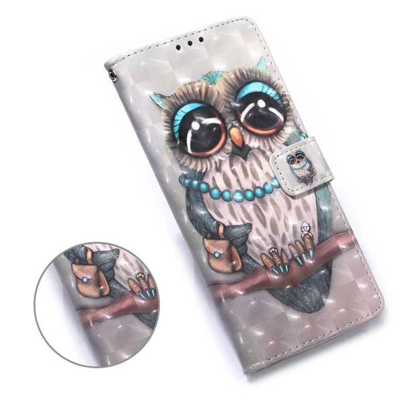 Leren Hoesje voor Samsung Galaxy S20 FE Juffrouw Uil