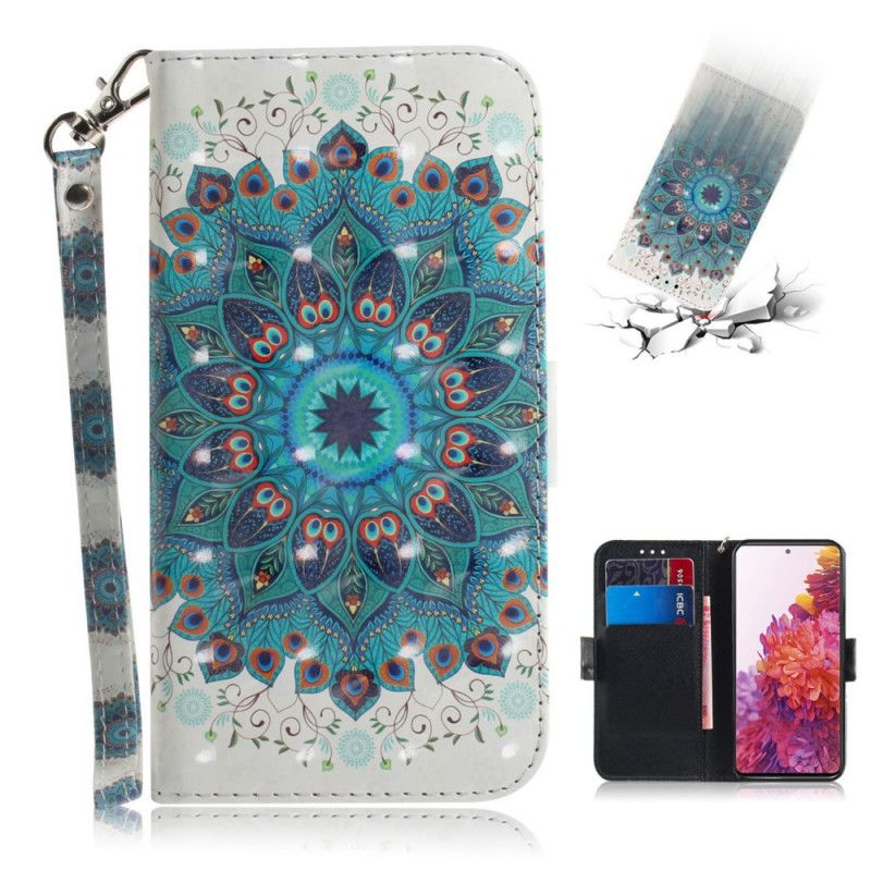 Leren Hoesje voor Samsung Galaxy S20 FE Meesterlijke Mandala Met String