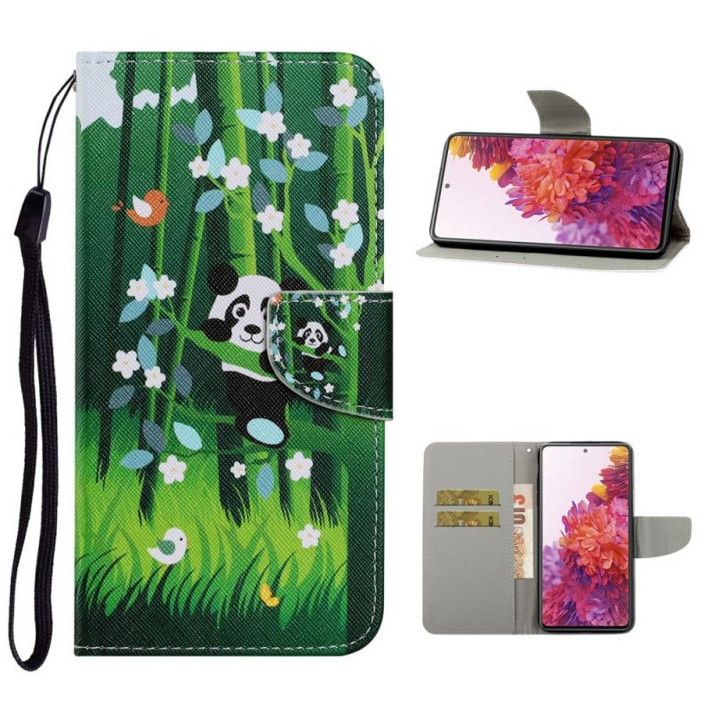 Leren Hoesje voor Samsung Galaxy S20 FE Pandawandeling