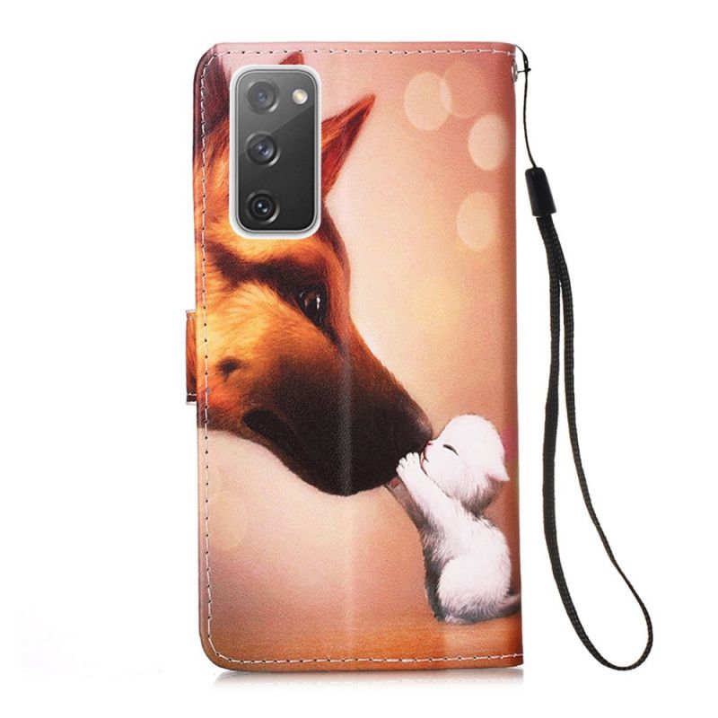 Leren Hoesje voor Samsung Galaxy S20 FE Vriend Van Ernest De Kat