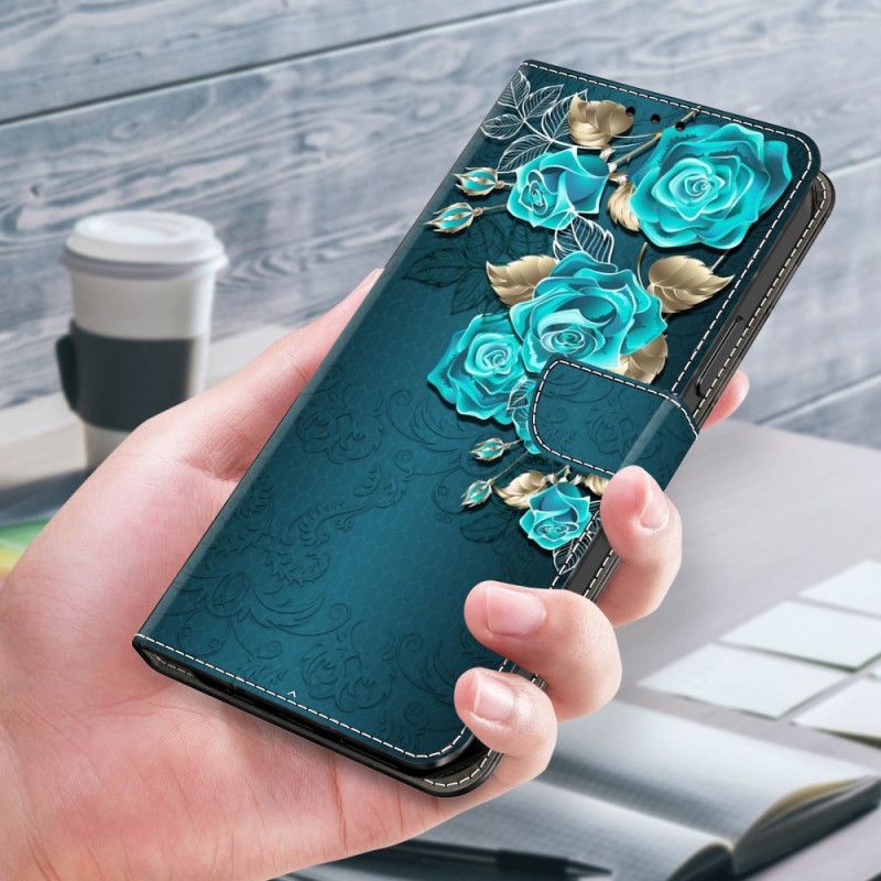 Folio-hoesje Oppo A98 5g Blauwe Rozen