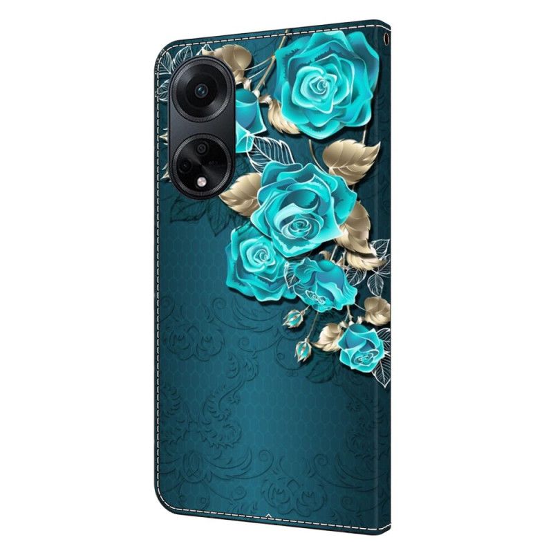 Folio-hoesje Oppo A98 5g Blauwe Rozen