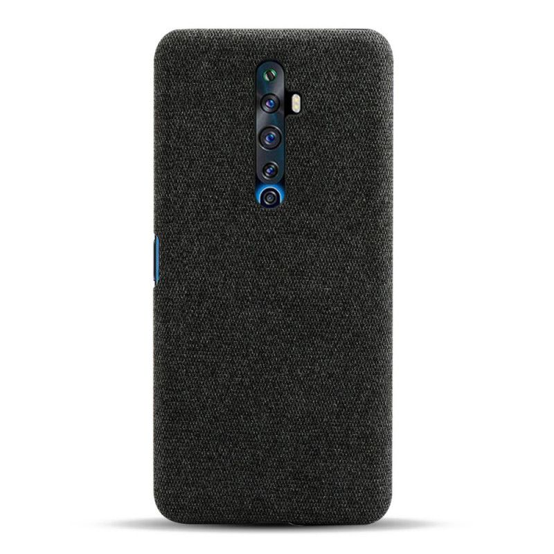 Hoesje Oppo Reno 2Z Donkerblauw Grijs Ksq Chique Stof