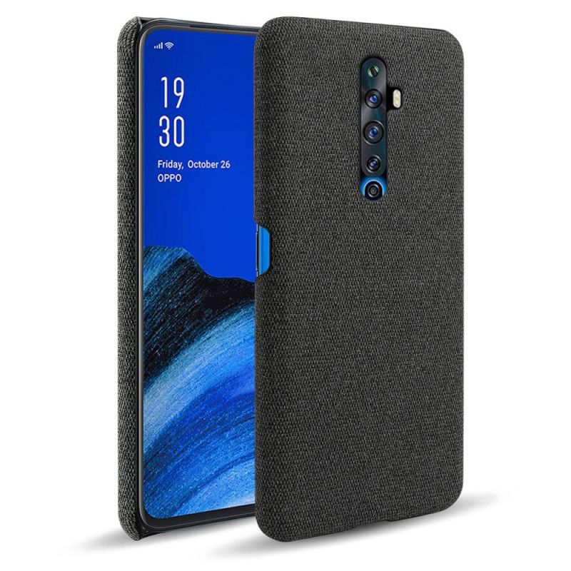 Hoesje Oppo Reno 2Z Donkerblauw Grijs Ksq Chique Stof