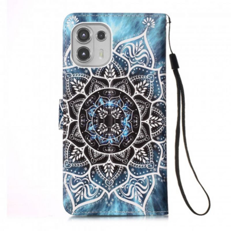 Flip Case Leren Motorola Edge 20 Lite Mandala In De Lucht