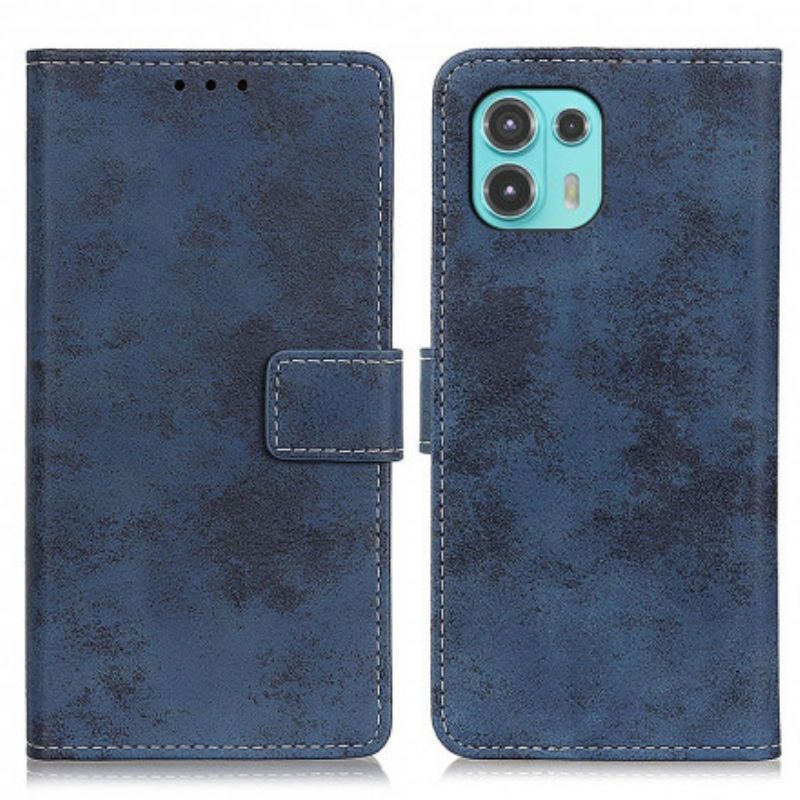 Flip Case Leren Motorola Edge 20 Lite Vintage Kunstleer