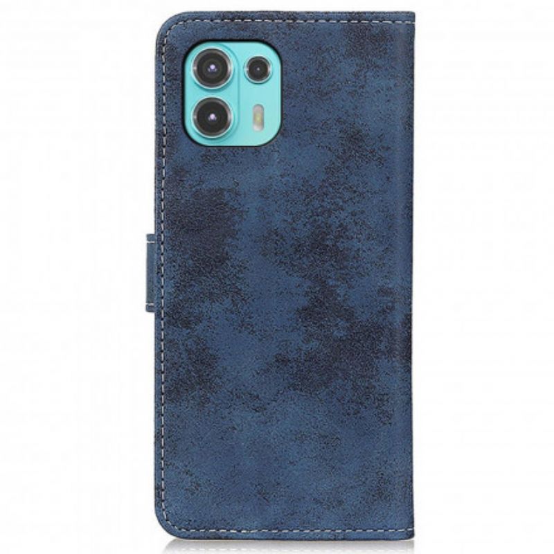 Flip Case Leren Motorola Edge 20 Lite Vintage Kunstleer