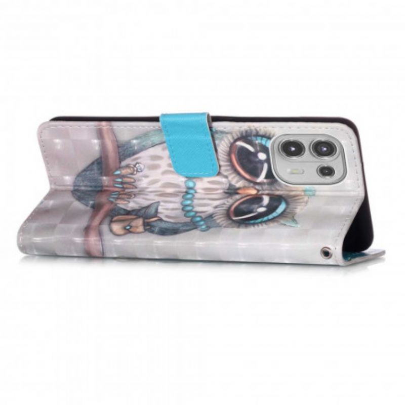 Folio-hoesje Motorola Edge 20 Lite Miss Uil