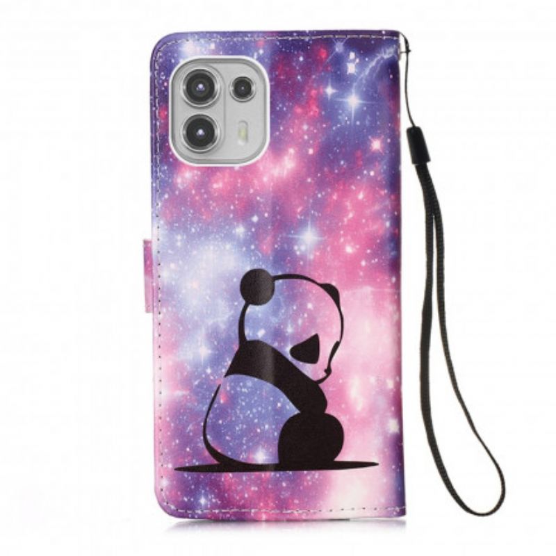 Leren Hoesje Motorola Edge 20 Lite Panda Galaxy Bescherming Hoesje