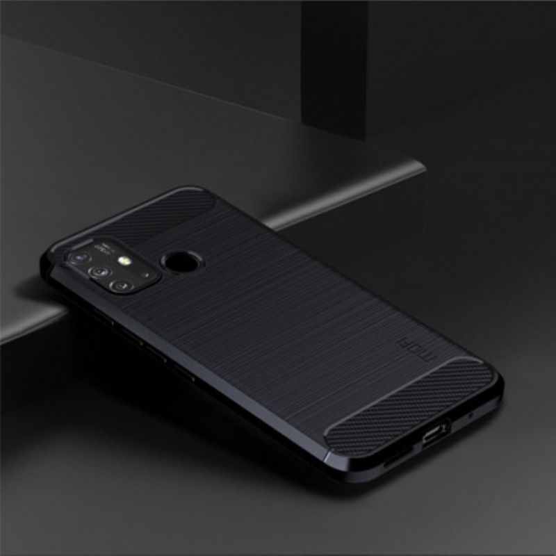 Cover Hoesje Moto G30 / G10 Telefoonhoesje Geborsteld Koolstofvezel Mofi