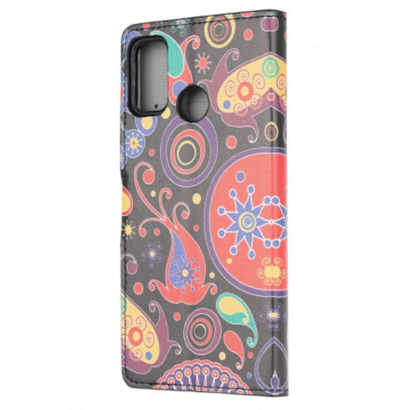 Flip Case Leren Moto G30 / G10 Ontwerp Galaxy