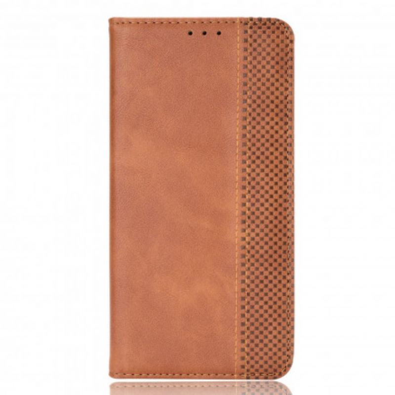 Folio-hoesje Moto G30 / G10 Gestileerd Vintage Leereffect Bescherming Hoesje