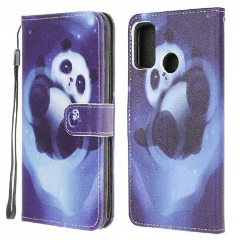 Folio-hoesje Moto G30 / G10 Panda Space Strappy