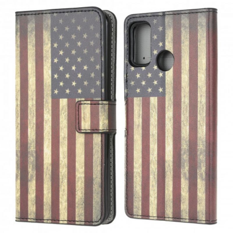 Folio-hoesje Moto G30 / G10 Telefoonhoesje Amerikaanse Vlag