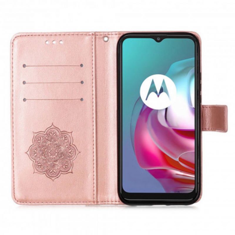 Folio-hoesje Moto G30 / G10 Telefoonhoesje Dromenvanger Met Leereffect