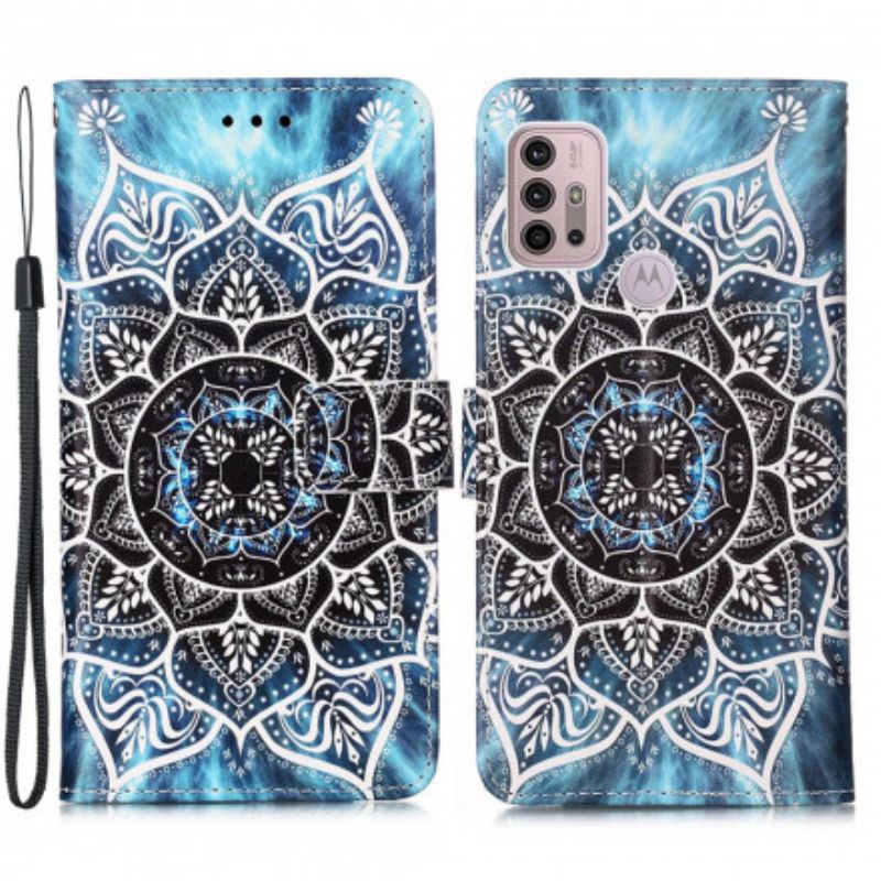 Folio-hoesje Moto G30 / G10 Telefoonhoesje Mandala In De Lucht