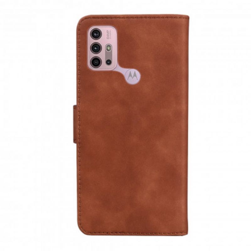 Folio-hoesje Moto G30 / G10 Telefoonhoesje Stijl Lederen Vintage Couture