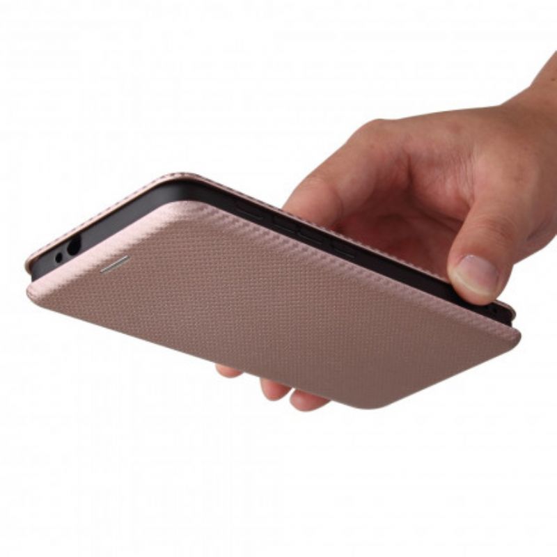 Folio-hoesje Voor Moto G30 / G10 Gekleurde Carbon Silicone