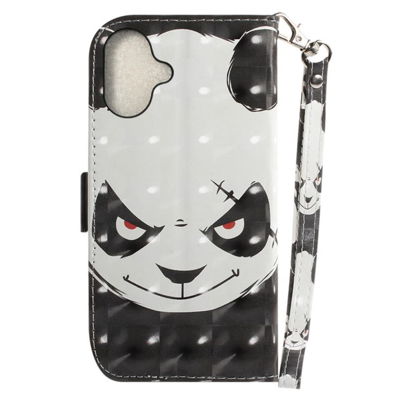 Bescherming Hoesje iPhone 16 Boze Panda Met Riem