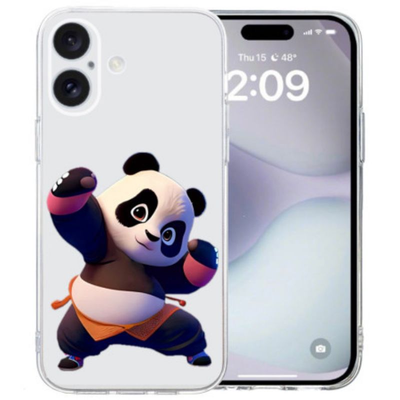 Cover Hoesje iPhone 16 Telefoonhoesje Transparante Pandarand