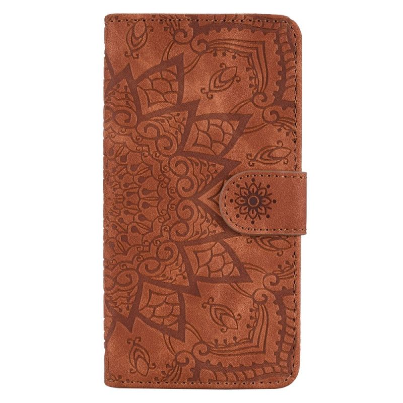 Flip Case Leren iPhone 16 Mandala Suède-effect