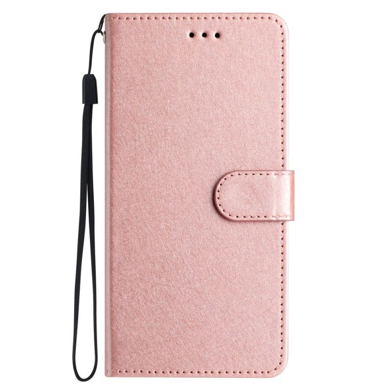 Flip Case Leren iPhone 16 Zijdetextuur