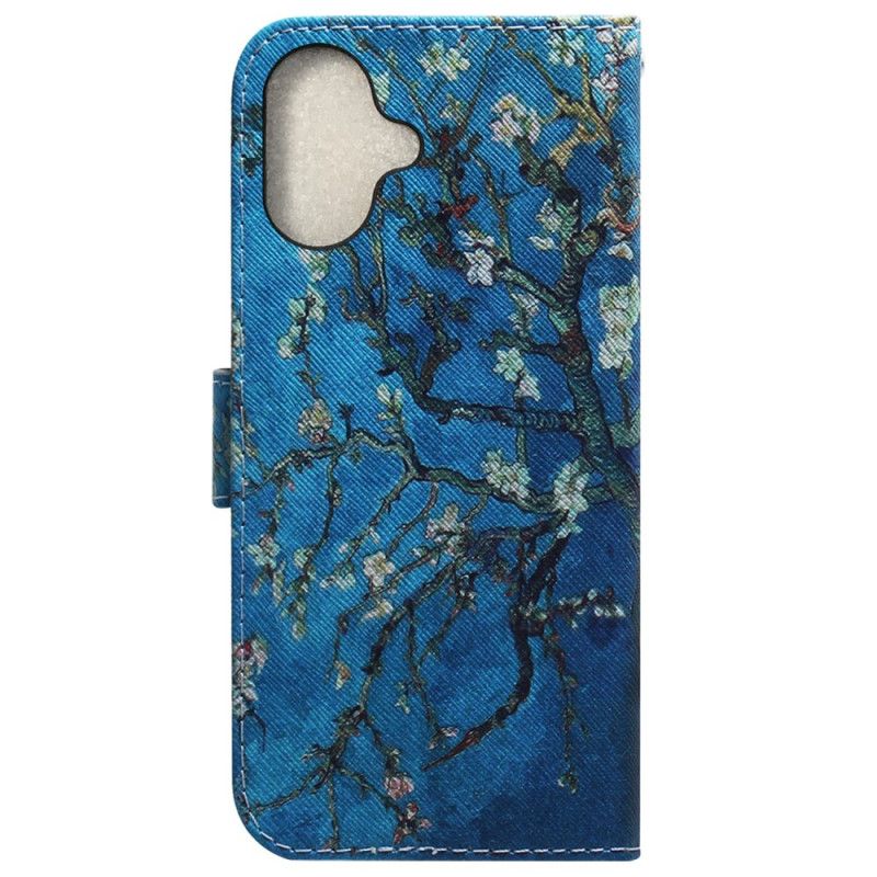 Folio-hoesje iPhone 16 Telefoonhoesje Abrikozenbloemen