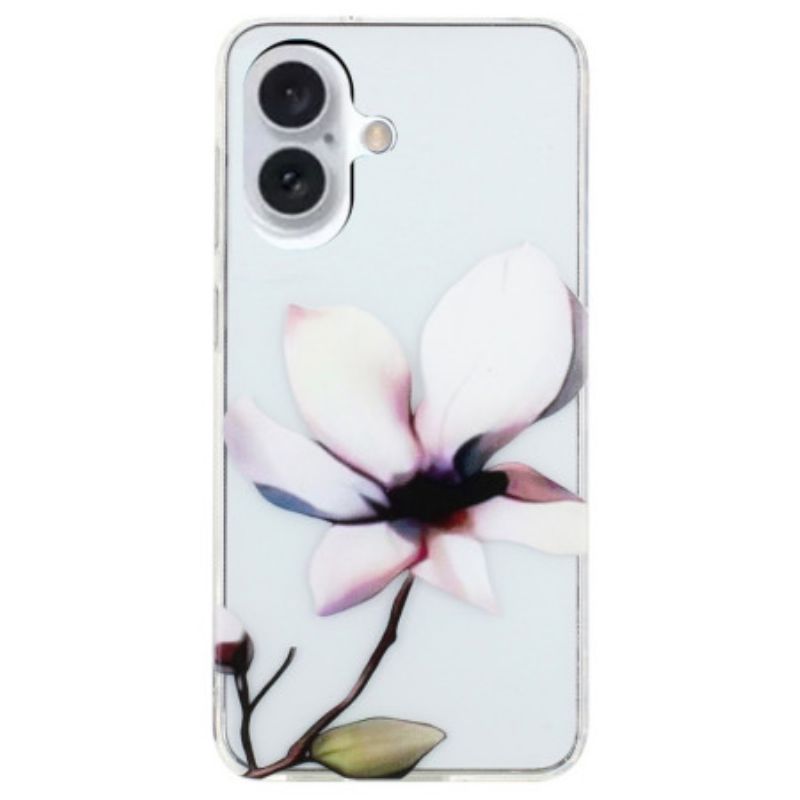 Hoesje iPhone 16 Witte Bloem