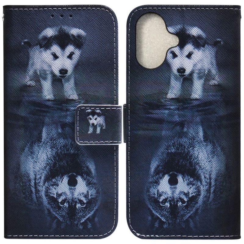 Leren Hoesje iPhone 16 Puppydroom