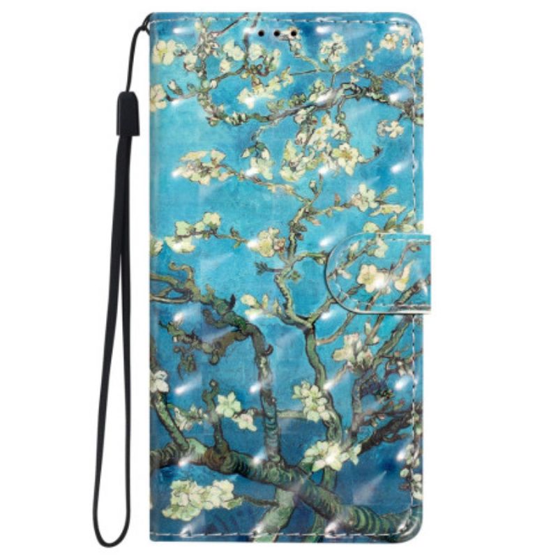 Leren Hoesje Voor iPhone 16 Abrikozenbloesem