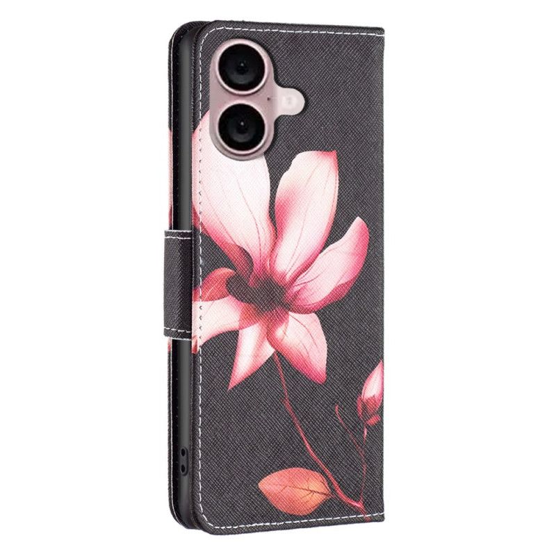 Leren Hoesje Voor iPhone 16 Lotus