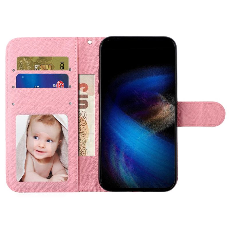 Leren Hoesje Voor iPhone 16 Paar Beren Met Riem