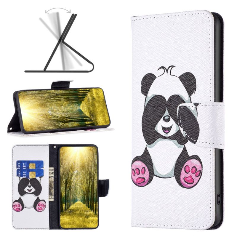 Leren Hoesje Voor iPhone 16 Panda