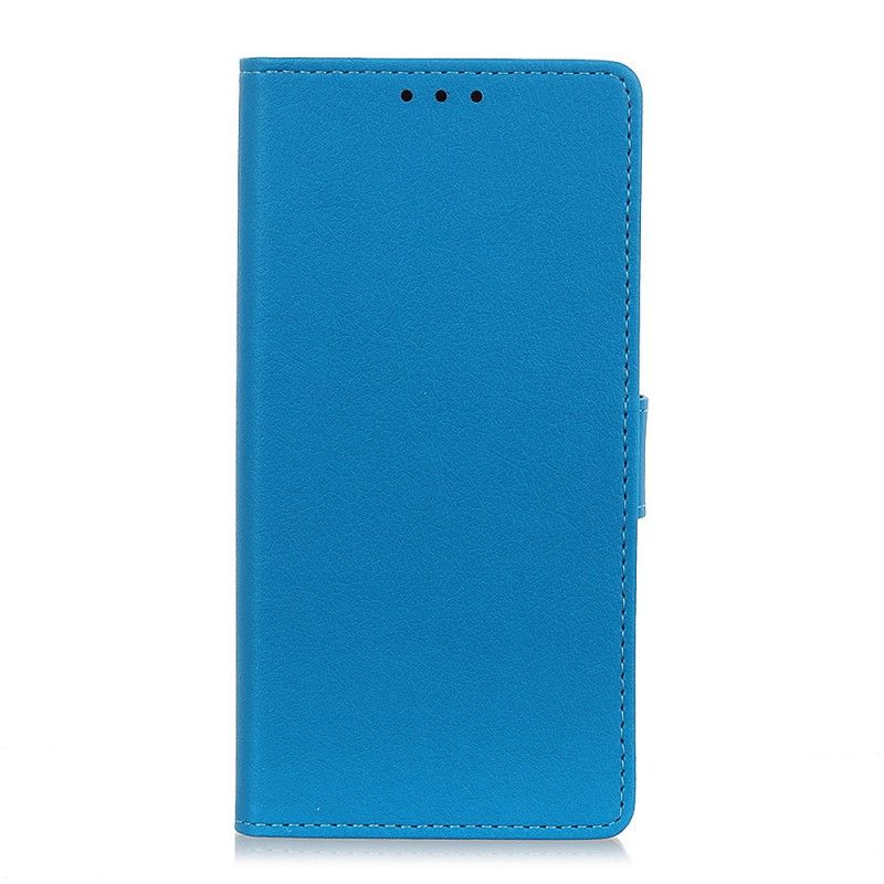 Bescherming Hoesje Samsung Galaxy Note 10 Plus Wit Zwart Achtersluiting In Leereffect