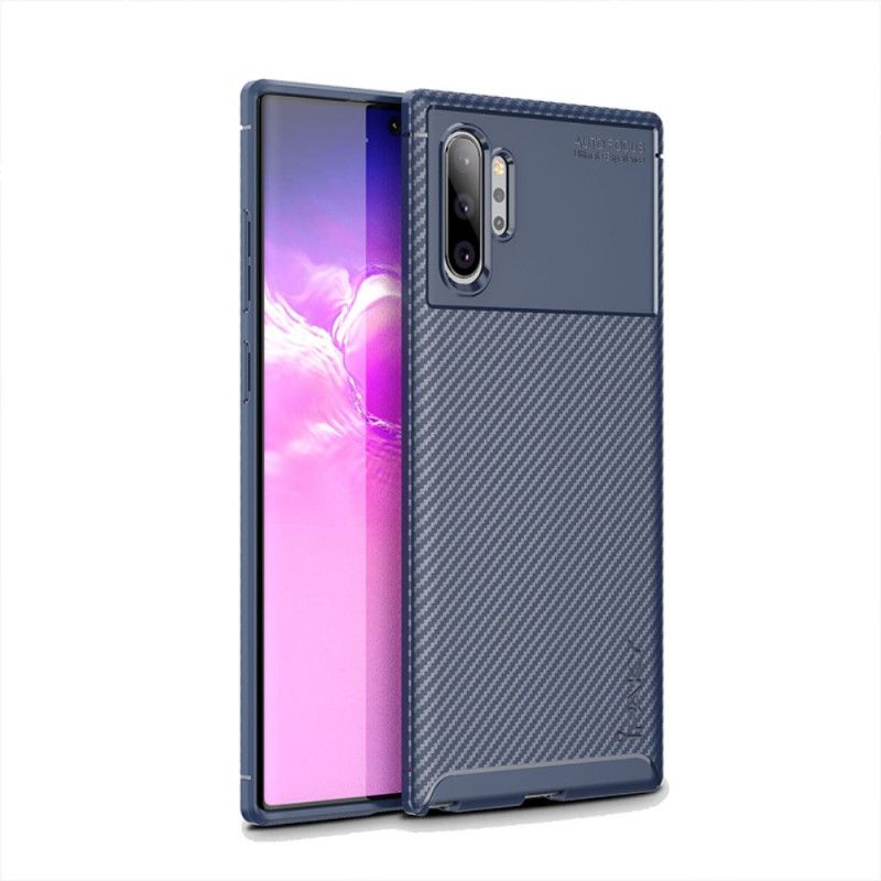 Case Hoesje Samsung Galaxy Note 10 Plus Donkerrood Zwart Telefoonhoesje Antislip Ipaky