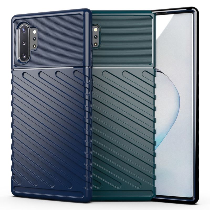 Case Hoesje Samsung Galaxy Note 10 Plus Groen Zwart Telefoonhoesje Donderreeks