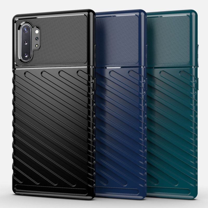 Case Hoesje Samsung Galaxy Note 10 Plus Groen Zwart Telefoonhoesje Donderreeks