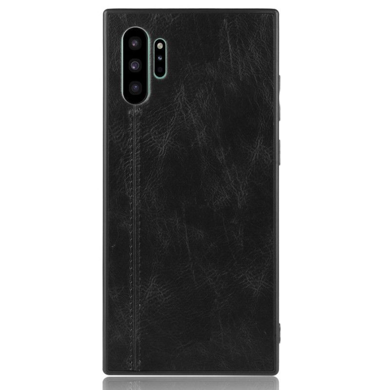 Case Hoesje Samsung Galaxy Note 10 Plus Rood Zwart Telefoonhoesje Stiksels In Leerstijl