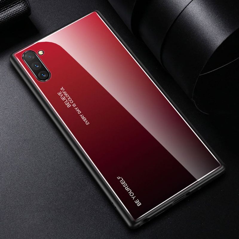 Cover Hoesje Samsung Galaxy Note 10 Plus Roze Rood Telefoonhoesje Gegalvaniseerde Kleur